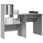 vidaXL Bureau Gris Sonoma 131 5 x 50 x 106 5 cm Bois d'ingénierie