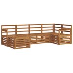 vidaXL Ensemble de canapés d'extérieur 6 pc Naturel Polyester