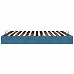 VidaXL Cadre de lit ottoman sans matelas bleu foncé 180x200 cm velours