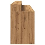 vidaXL Bureau avec lumières LED chêne artisanal bois d'ingénierie
