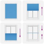 vidaXL Store plissé bleu 110x150 cm largeur du tissu 109 4cm polyester