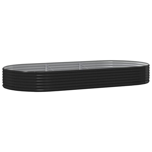 vidaXL Lit surélevé de jardin Acier enduit de poudre Anthracite
