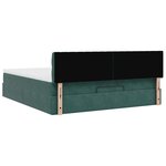 VidaXL Cadre de lit ottoman avec matelas vert foncé 180x200 cm velours