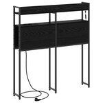 vidaXL Tête de lit de rangement Chêne noir 75 cm Bois d'ingénierie