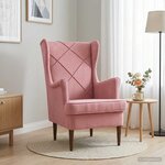 vidaXL Fauteuil Rose Velours