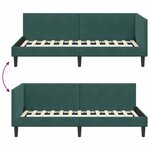 vidaXL Cadre de lit d'angle Autre Vert foncé 100 x 200 cm