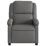 vidaXL Fauteuil inclinable de massage électrique gris foncé tissu