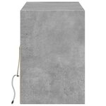 vidaXL Meuble TV mural avec lumières LED gris béton 130x31x45 cm