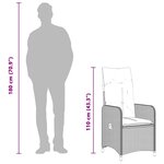 vidaXL Chaise de jardin inclinable avec coussins en résine tressée grise