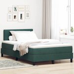 vidaXL Lit à ressorts avec matelas Vert foncé 120 x 190 cm Velours