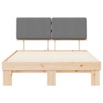 vidaXL Cadre de lit avec tête de lit rembourrée Gris clair