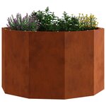 vidaXL Jardinière Rouillé 60 x 60 x 35 cm