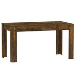 vidaXL Table à manger chêne fumé 140x74 5x76 cm bois d'ingénierie