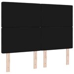 vidaXL Tête de lit en velours noir avec des boutons en cristal  160 cm
