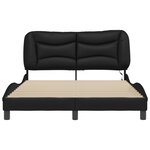vidaXL Cadre de lit avec lumières LED noir 140x200 cm similicuir