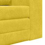 vidaXL Canapé-Lit Jaune 148 x 71 x 83 cm Velours