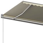 vidaXL Auvent automatique rétractable avec poteaux 6x3 5 m Crème