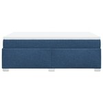 vidaXL Sommier à lattes de lit avec matelas bleu 120x190 cm tissu