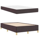 vidaXL Lit à ressorts Blanc et Marron foncé 120 x 200 cm Polyester