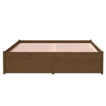 vidaXL Cadre de lit sans matelas marron miel bois massif 120x190 cm