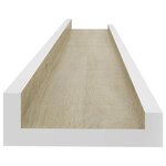 vidaXL Étagères murales 4 Pièces blanc et chêne sonoma 60x9x3 cm