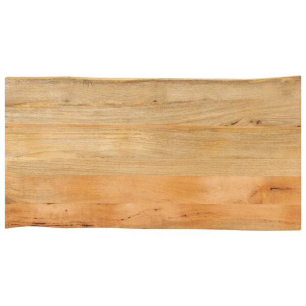 vidaXL Dessus de table 120x60x2 5 cm bord vivant bois massif manguier
