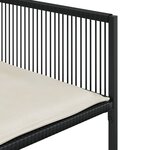 vidaXL Ensemble à manger de jardin 17 Pièces coussins noir résine tressée
