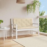 vidaXL Coussin de banc de jardin beige 120x(50+50)x7 cm tissu oxford