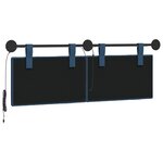 vidaXL Tête de lit suspendue Avec lumière LED Bleu Tissu