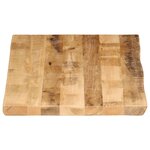 vidaXL Dessus de table bord vivant 120x60x3 8 cm bois de manguier brut