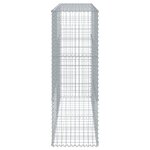 vidaXL Panier gabion avec couvercle 200x50x150 cm fer galvanisé