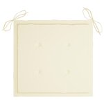 vidaXL Chaises à manger d'extérieur lot de 3 et coussins Acacia massif