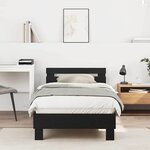 vidaXL Cadre de lit Chêne noir 193 x 95 x 88 cm Bois d'ingénierie