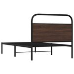 vidaXL Cadre de lit sans matelas 90x190cm chêne marron bois ingénierie