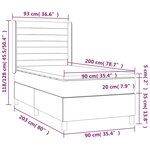 vidaXL Sommier à lattes de lit et matelas et LED Vert foncé 90x200cm