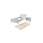 ERIK lit simple + sommier + chevet