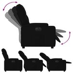 vidaXL Fauteuil inclinable électrique Noir Tissu