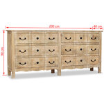 vidaXL Buffet Bois de manguier solide 200x40x90 cm