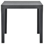 vidaXL Table de jardin Anthracite 78x78x72 cm Plastique