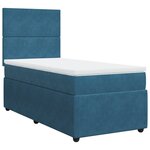vidaXL Sommier à lattes de lit et matelas Bleu foncé 80x200 cm Velours
