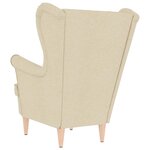 vidaXL Fauteuil crème 74x84x100 cm tissu