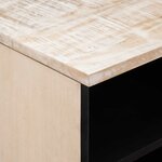 vidaXL Meuble TV Blanc 80 x 33 5 x 46 cm Bois de mangue massif