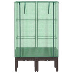 vidaXL Jardinière surélevée avec housse aspect rotin 80x40x140 cm