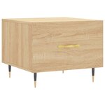 vidaXL Table basse Chêne sonoma 50x50x40 cm Bois d'ingénierie