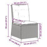 vidaXL Canapé de jardin avec coussin Gris polyrotin