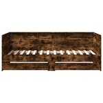 vidaXL Lit de jour et tiroirs chêne fumé 100x200 cm bois d'ingénierie