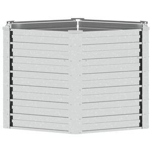 vidaXL Lit surélevé de jardin 129x77 cm Acier galvanisé Argenté