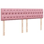 vidaXL Sommier à lattes de lit avec matelas Rose 180x200 cm Velours
