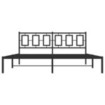 vidaXL Cadre de lit métal sans matelas avec tête de lit noir 183x213cm