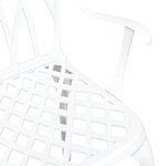 vidaXL Chaise de jardin 2 Pièces Blanc 55 x 56 5 x 91cm Aluminium